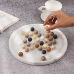 Radicaln Marble Peg Solitaire Game 10" – Stone Board Game for Adults