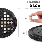 Radicaln Marble Peg Solitaire Game 10" – Stone Board Game for Adults