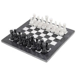 RADICALn 15 Inches Handmade Black and White Full Natural Marble Chess Game Set