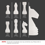 RADICALn 15 Inches Handmade Black and White Full Natural Marble Chess Game Set