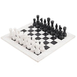 White and Black Handmade 15 Inches High Quality Marble Chess Set