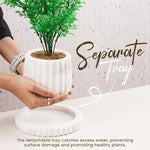 Marble Planters for Outdoor Plants Black 4' inch Handmade - Design B