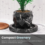 Marble Planter Handmade - Large Plant Pot with Drainage Hole