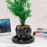 Marble Planter Handmade - Large Plant Pot with Drainage Hole