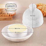 Radicaln Marble Butter Dish with Lid White 6"x5.5" Inch