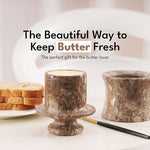 Marble French Butter Crock 4.25" – Handmade