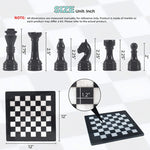 Black and White Handmade 12 Inches Premium Quality Marble Chess Set