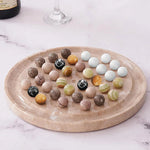Radicaln Marble Peg Solitaire Game 10" – Stone Board Game for Adults