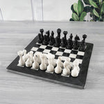 Black and White Handmade 12 Inches Premium Quality Marble Chess Set