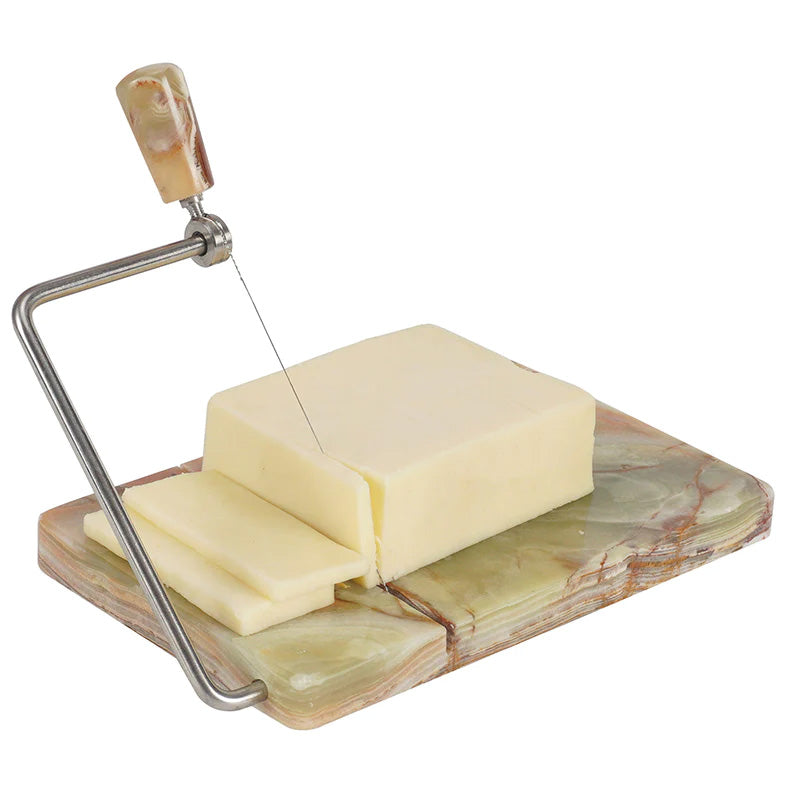 Marble Cheese Slicer-Cutting Board with Wire Handmade