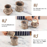 Marble French Butter Crock 4.25" – Handmade
