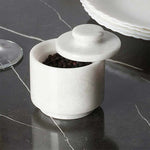 Radicaln Marble 3.5 oz Black Salt Cellar or Salt Container - Kitchen décor and Salt Pepper Bowls salt dispenser